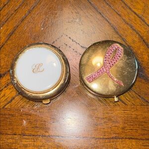 USED vintage Estee Lauder Gold compacts - bronzer and highlighter